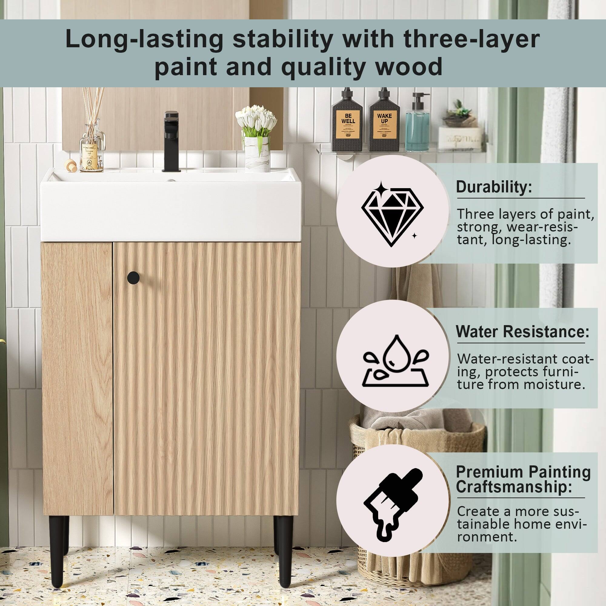 Long-lasting stability with three-layer paint and quality wood

Durability:
Three layers of paint, strong, wear-resistant, long-lasting.

Water Resistance:
Water-resistant coating, protects furniture from moisture.

Premium Painting Craftsmanship:
Create a more sustainable home environment.