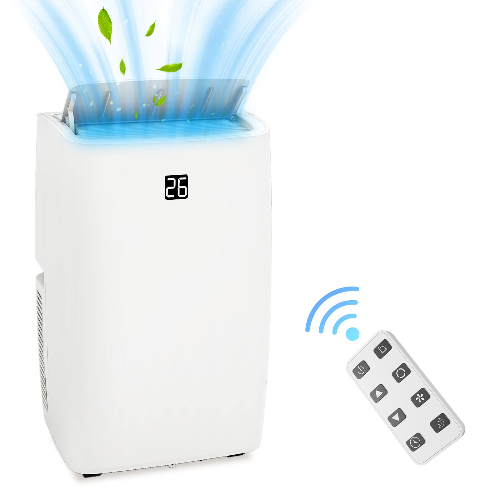 Alt View 2. TROPOW - 12000 BTU Portable Air Conditioner, Cools Rooms Up to 550 Sq.Ft, 3-in-1 Function with Cooling - white.