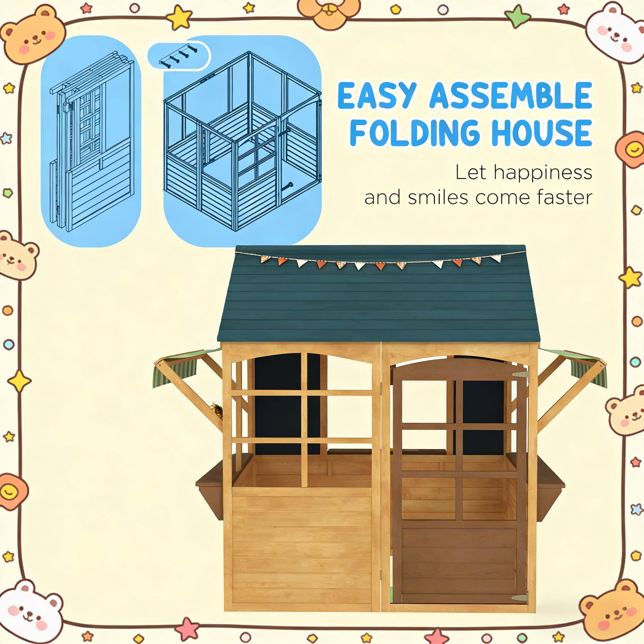EASY ASSEMBLE FOLDING HOUSE  
Let happiness and smiles come faster