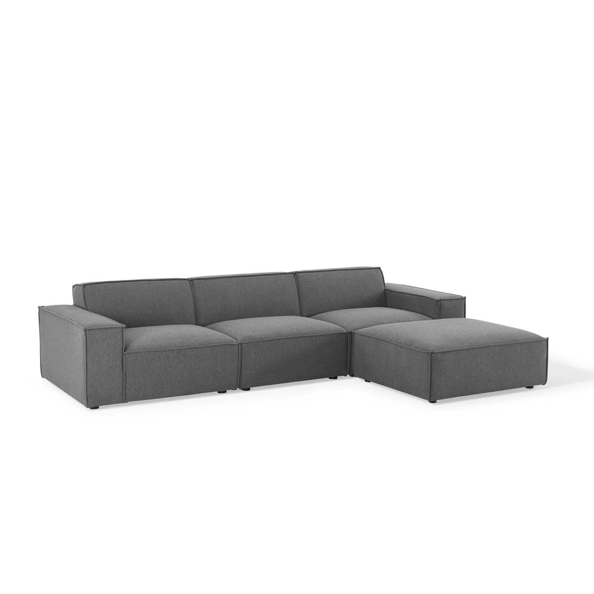 Restore 4-Piece Sectional Sofa by Modway - Brown