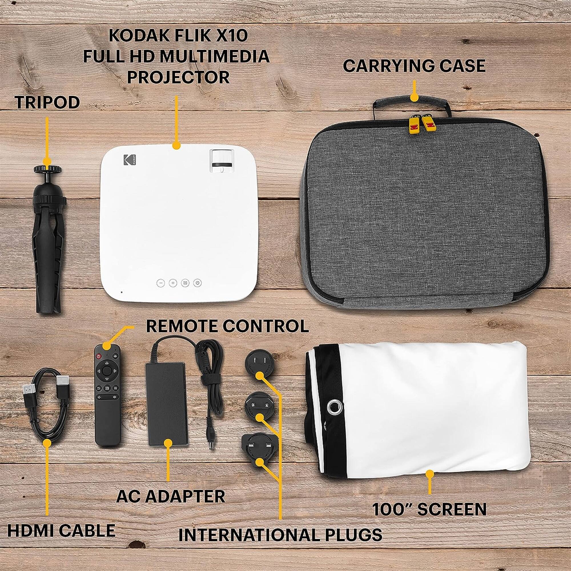 Best Buy Kodak FLIK X10 Full HD Multimedia Projector Kit, 1080p