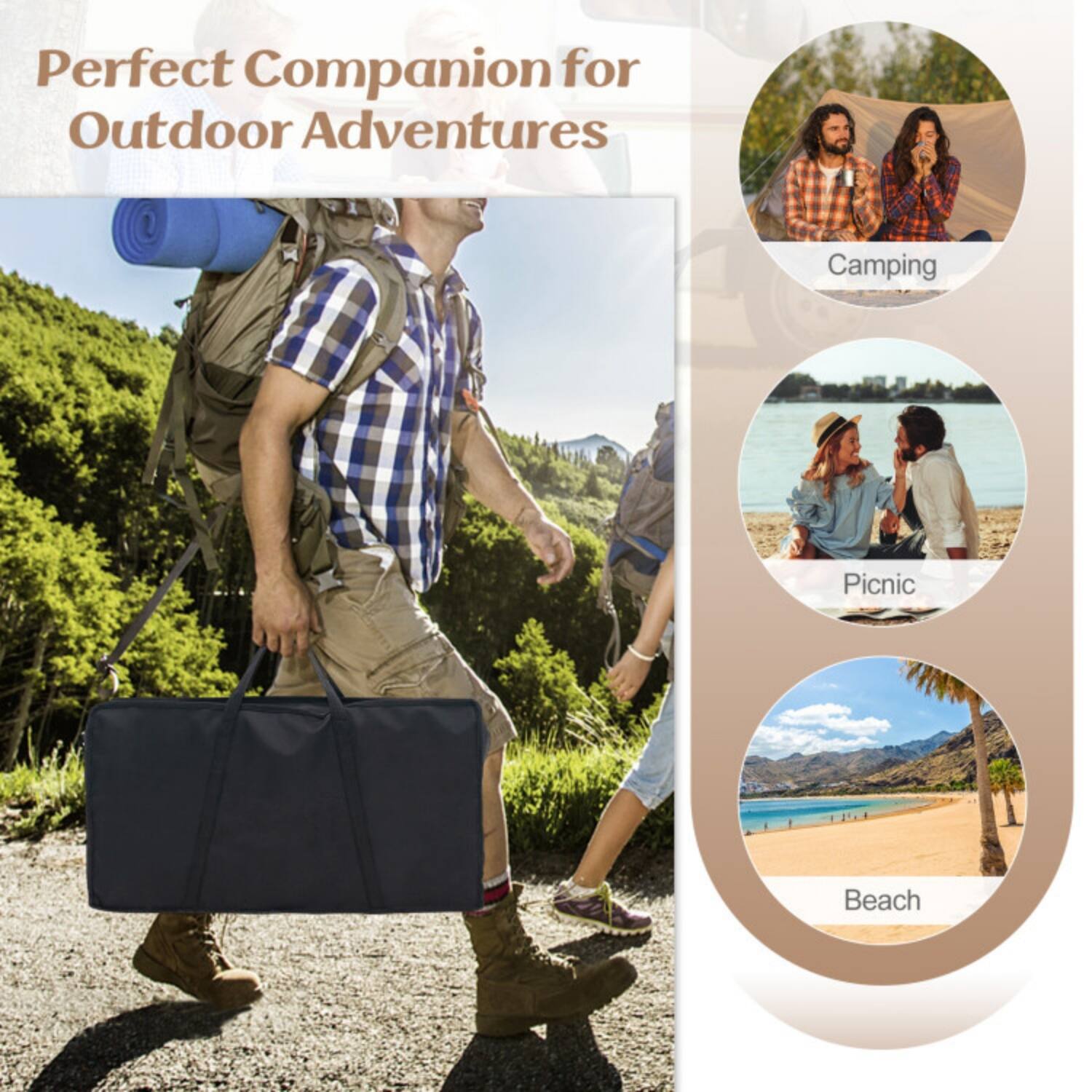 Perfect Companion for Outdoor Adventures

Camping  
Picnic  
Beach