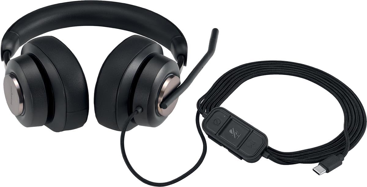 Back. Kensington - Kensington H2000 USB-C Over-Ear Headset - Stereo - USB Type C - Wired - 32 Ohm - 20 Hz to 20 kHz - Over-the-ear - Black.
