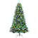 Front. Costway - 7ft Pre-lit Hinged Christmas Tree w/ Remote Control & 9 Lighting Modes - Green.