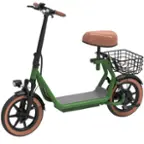 Angle. HiBoy - U2 Electric Scooter with Seat w/  25 mi Max Operating Range & 20 mph Max Speed - Green.