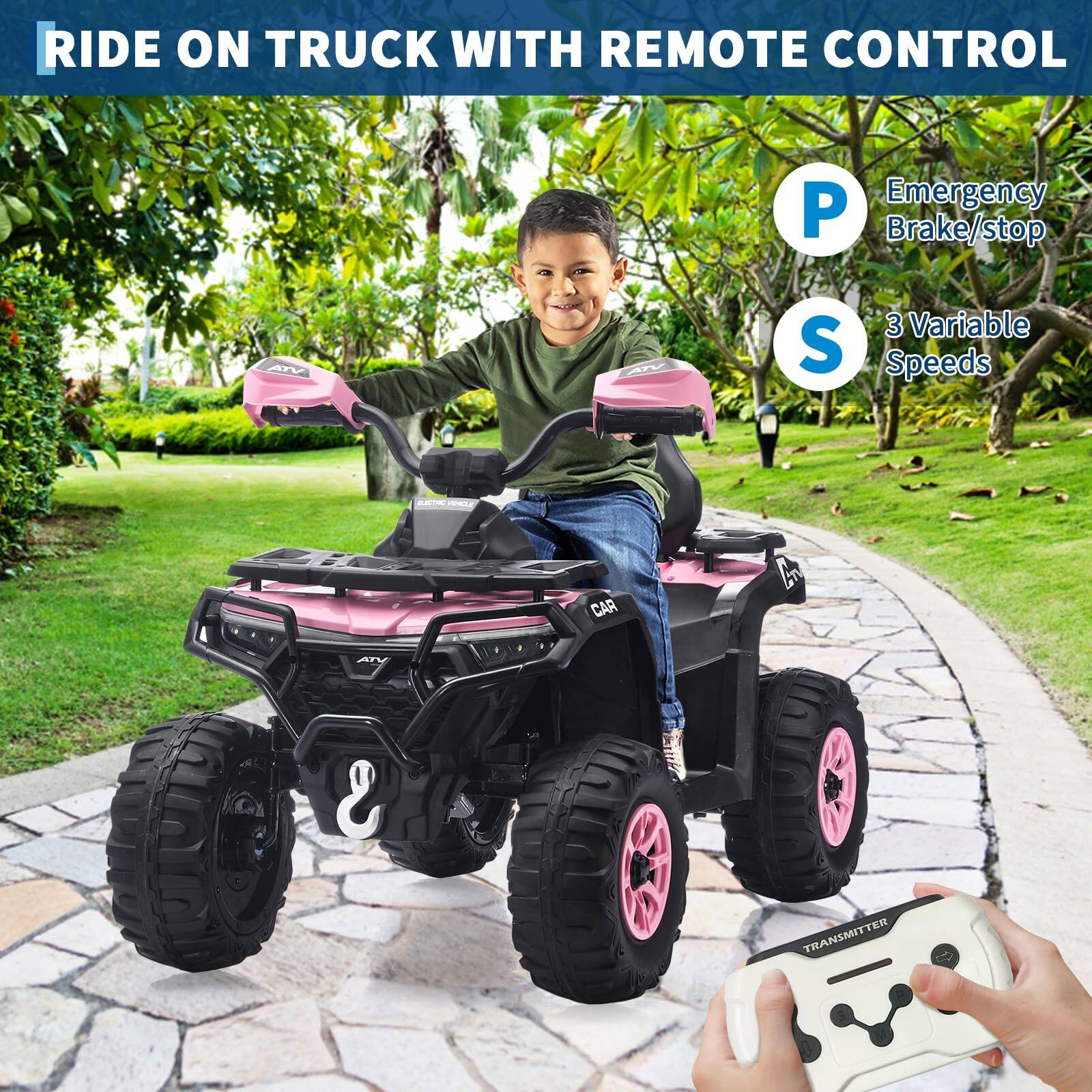 RIDE ON TRUCK WITH REMOTE CONTROL

- Emergency Brake/stop
- 3 Variable Speeds

CAR
TRANSMITTER