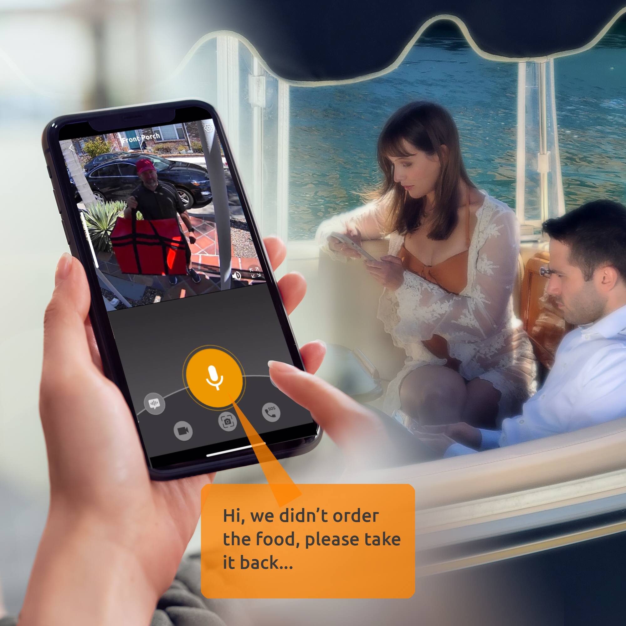 Front-Porch Front Porch

Hi, we didn't order the food, please take it back...