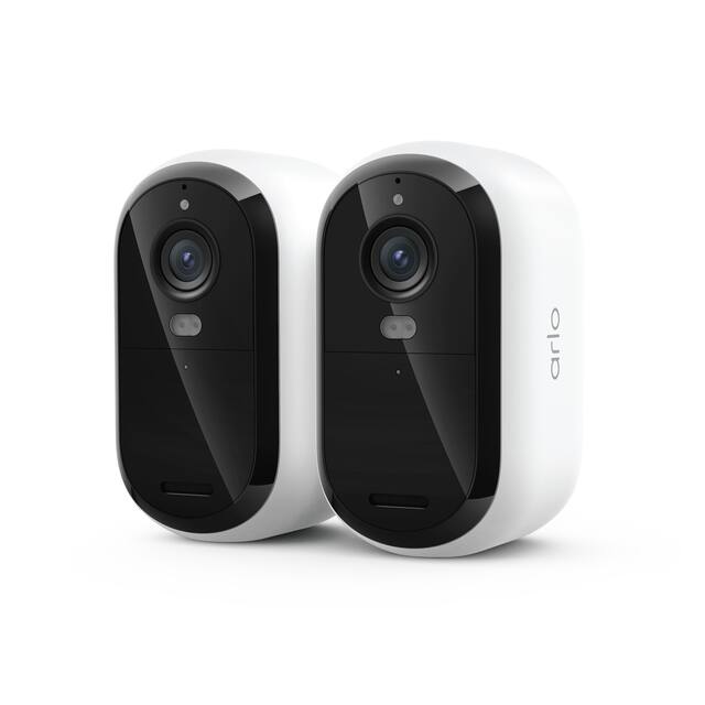 Arlo - Essential Outdoor Security Camera 2K (3rd Gen) - Wireless, Rechargeable, 2-Cam - White