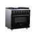 Left. Forno Appliances - Massimo 5.36 Cu. Ft. Freestanding Gas Convection Range with Air Fryer Kit, Wok Support & Griddle - Black.