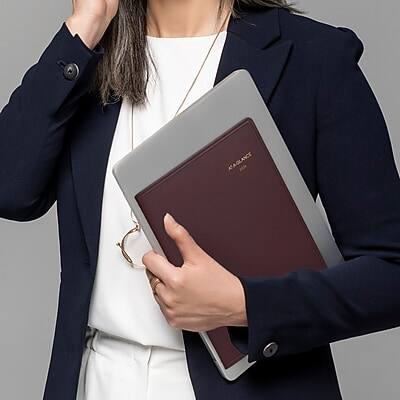 Alt View 8. AT-A-GLANCE - 2026 8.25" x 11" Weekly Appointment Book Planner, Faux Leather Cover, Wine Stone - Wine Stone.