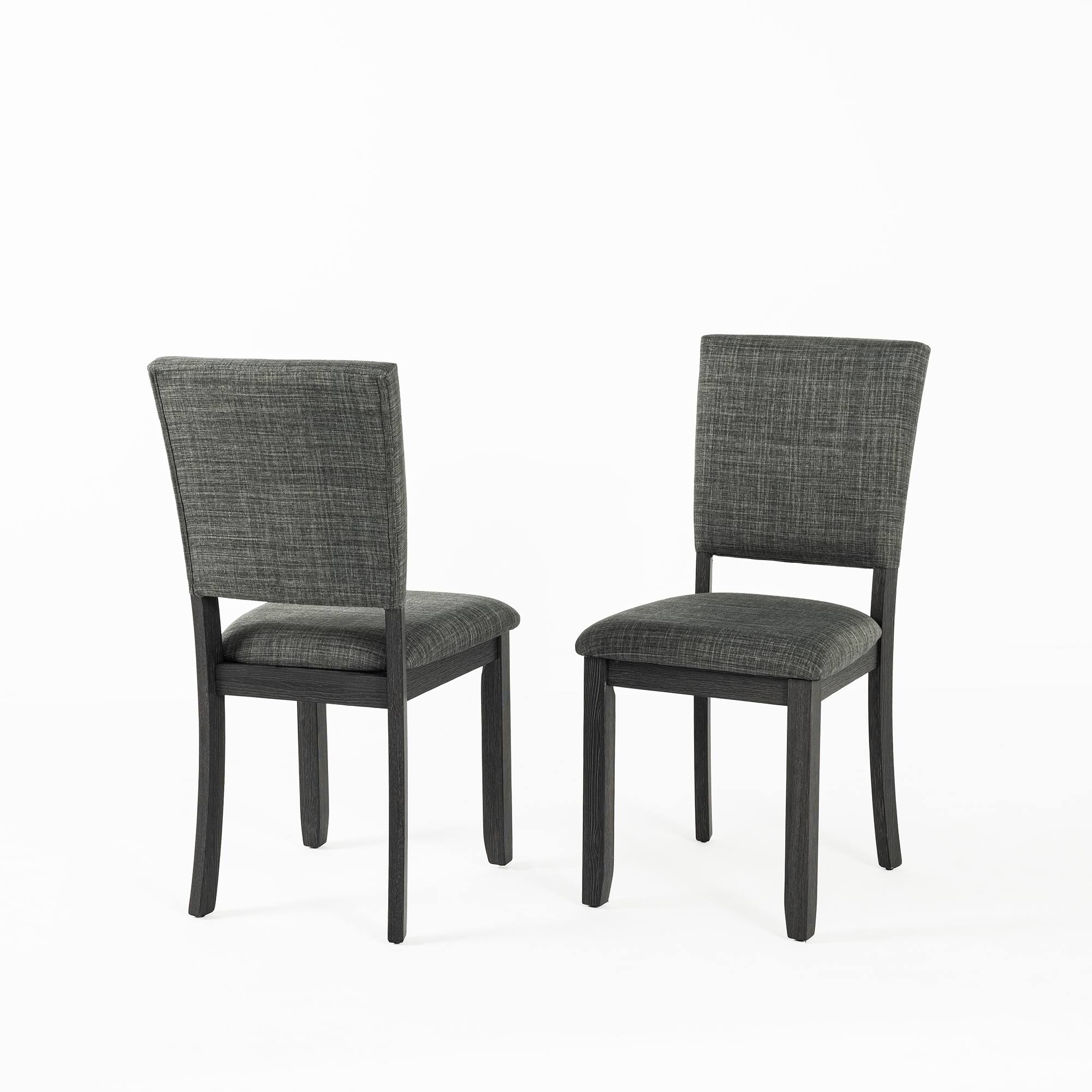 Front. Vaczon - Set of 4 Transitional Upholstered Side Chairs Comfortable Dining or Accent Chairs for Kitchen Living Room and Office - Gray.