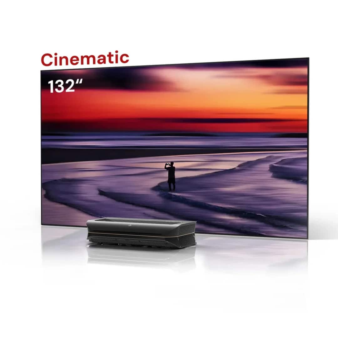 AWOL Vision - LTV-3000 Pro 4K 3D Ultra Short Throw Projector + 132" Cinematic ALR Screen Bundle - Black