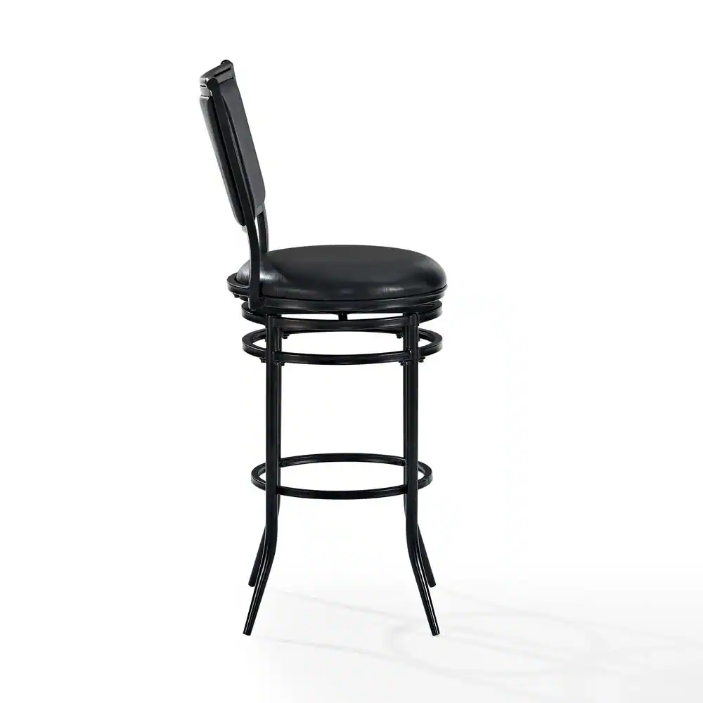 Angle. Crosley Furniture - Rachel Bar Stool - Black.