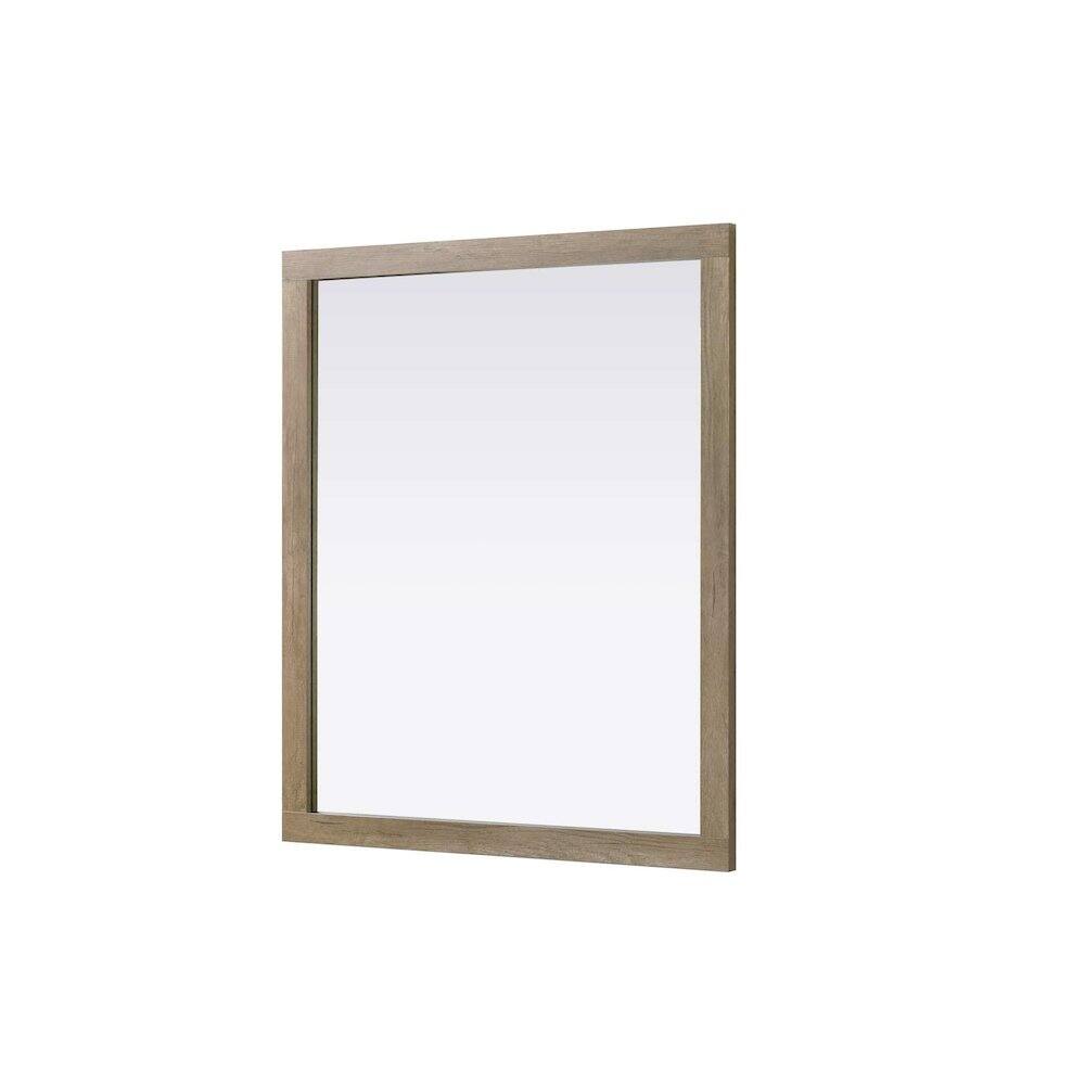 Alt View 3. Elegant Kitchen and Bath - Noah Wooden Rectangle Mirror 42 x 36 in Natural Oak - Natural Oak.