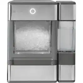 GE Profile - Refurbished Excellent - Opal Countertop Nugget Ice Maker with Side Tank - Stainless Steel