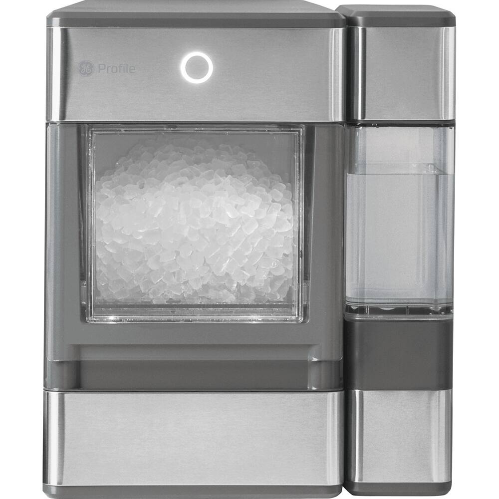 Front. GE Profile - Opal Countertop Nugget Ice Maker with Side Tank - Stainless Steel.