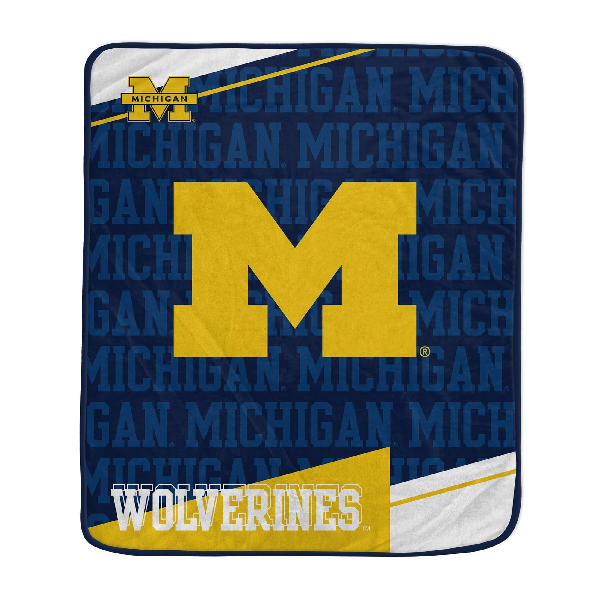 Pegasus - Michigan Wolverines 50" x 60" Diagonal Ghost Ultra Soft Blanket - Multicolor