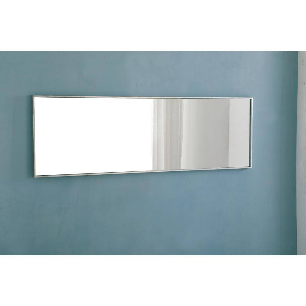 Alt View 10. Elegant Decor - Metal frame Rectangle Mirror 18 inch Silver - Silver.