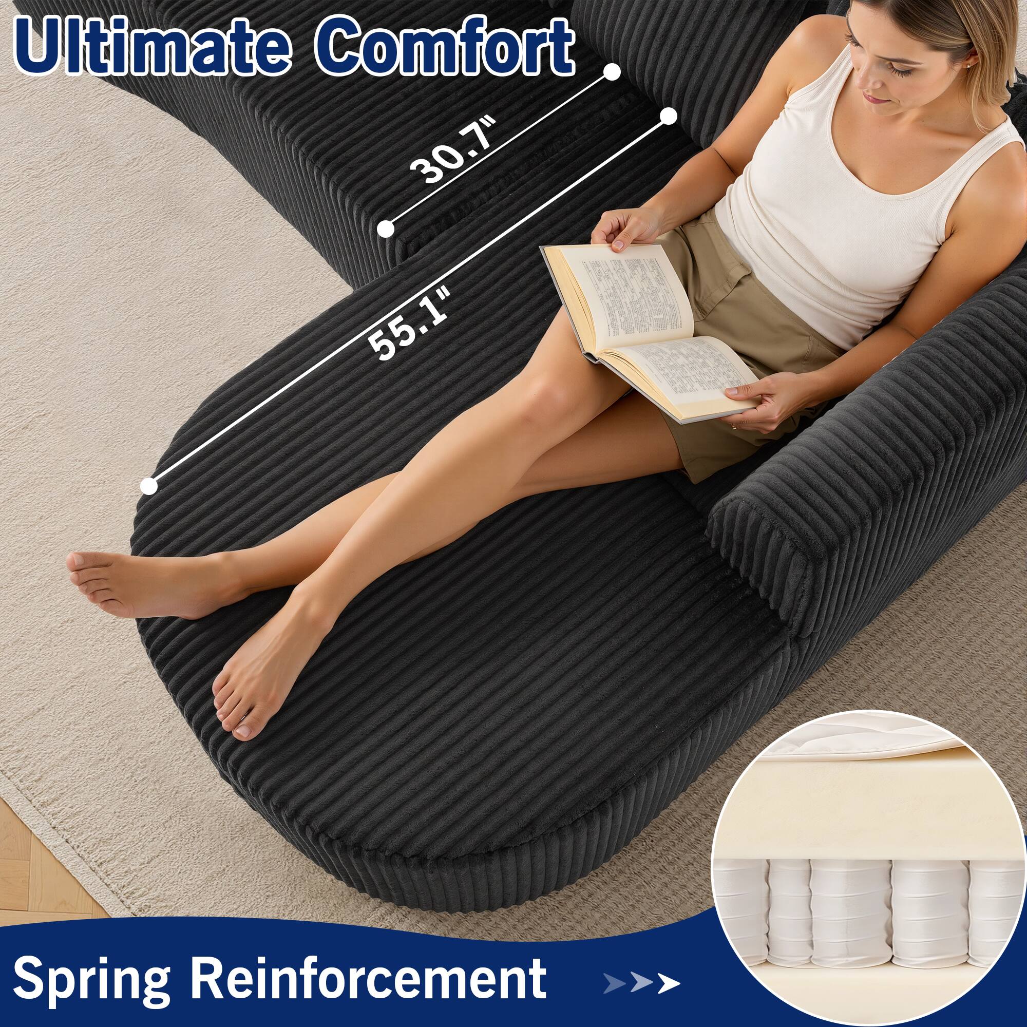 Ultimate Comfort  
30.7" x 55.1"  
Spring Reinforcement