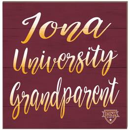 Jardine - Iona University Gaels 10'' x 10'' Grandparent Plaque - Maroon