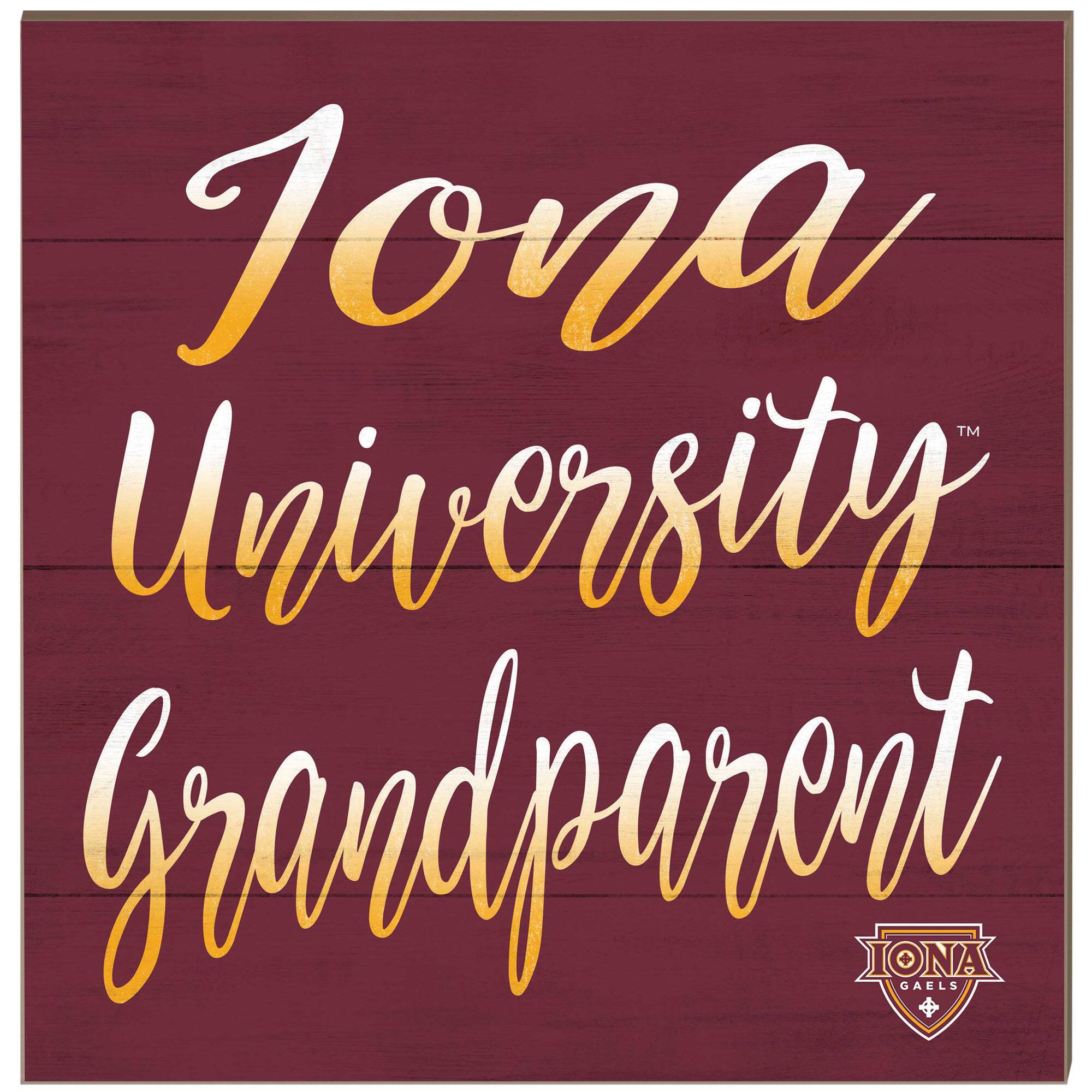 Iona University Gaels 10'' x 10'' Grandparent Plaque