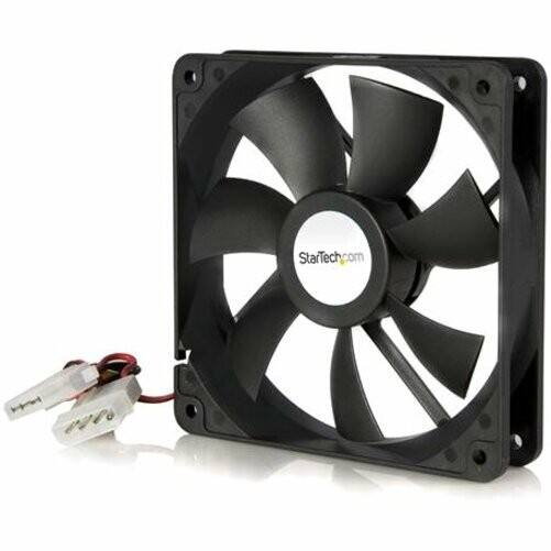 Alt View 1. Startech - fanbox12 120mm dual ball bearing case fan w/ lp4 connector - Black.