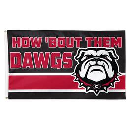 WinCraft - Georgia Bulldogs 3' x 5' Single-Sided Deluxe Team Slogan Flag - Multicolor