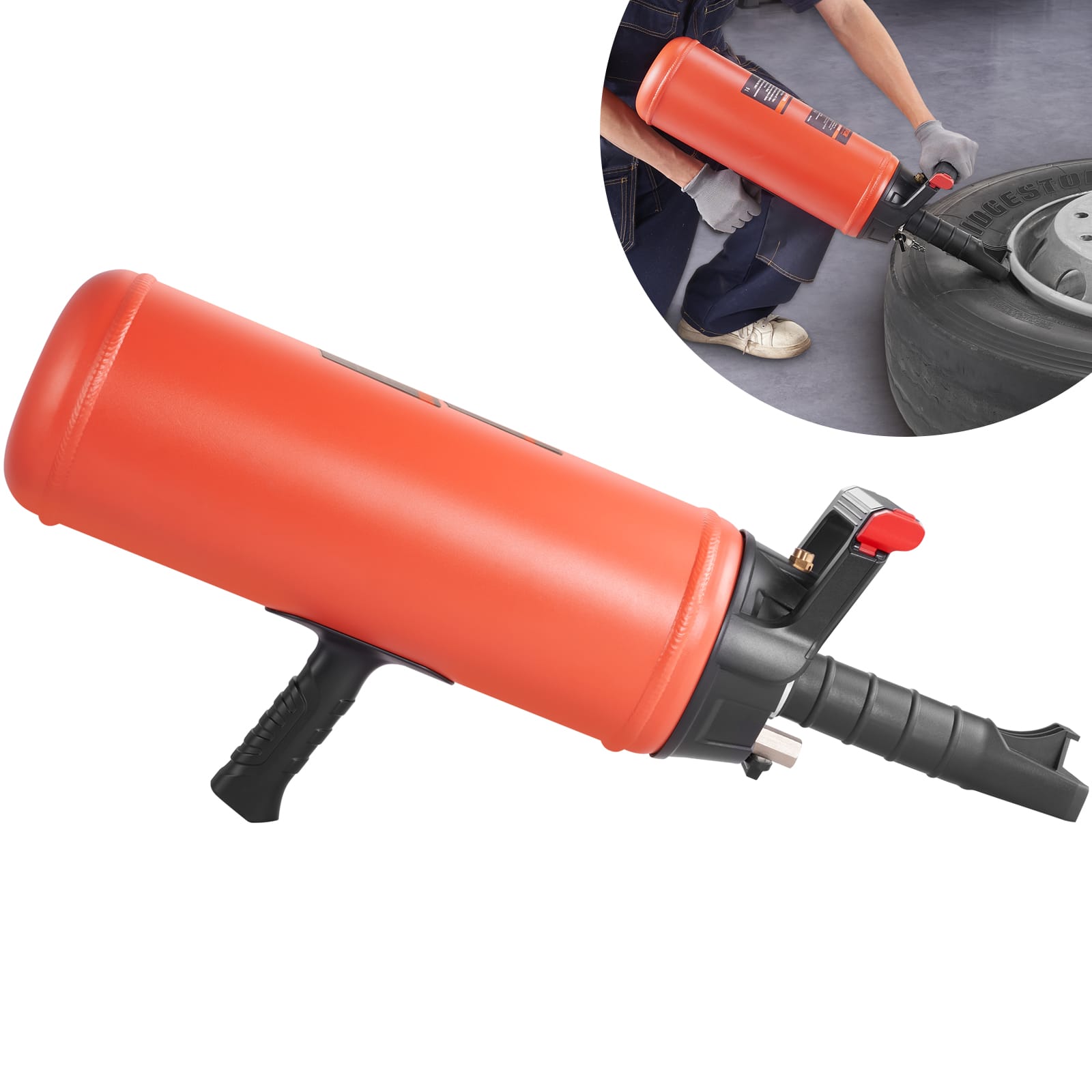 VEVOR - Tire Bead Blaster, 150 PSI, Handheld 2.4 Gal/9 L Air Bead Seater, Portable Inflation Tool, 87-116 PSI for Trucks, ATVs - Orange price history on PriceWatchPro