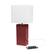 Alt View 14. Lalia Home - Lexington Leather Base Modern Table Lamp with USB - Red.