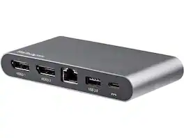 StarTech.com - DK30C2DAGPD USB-C Adapter - Dual 4K DisplayPort, 2x USB-A, 100W PD 3.0, GbE