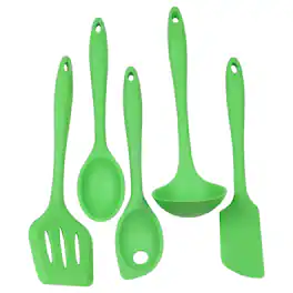 Chef Craft - 5 Piece Premium Silicone Kitchen Tool and Utensil Set - Green