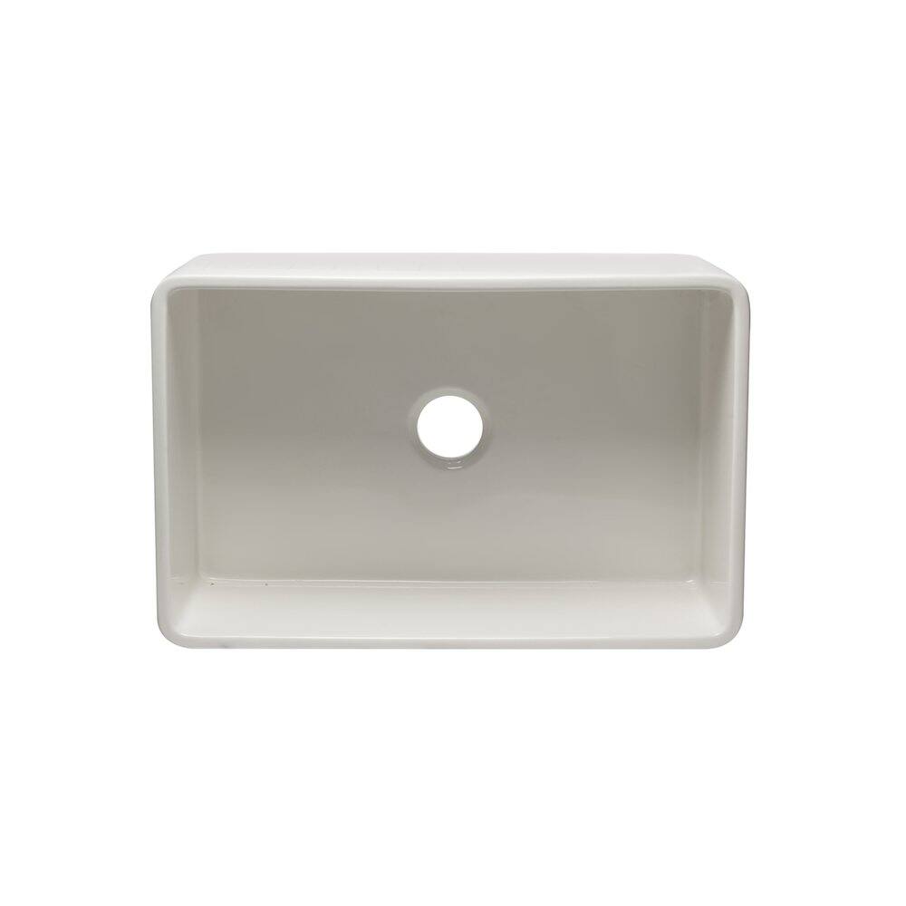 Alt View 6. Alfi - ALFI brand 30 inch White Reversible Single Fireclay Farmhouse Kitchen Sink - White.