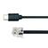 Alt View 1. Escort - USB-C to RJ11 Cable, 4 feet Power Cord for Escort Radar Detectors - Black.