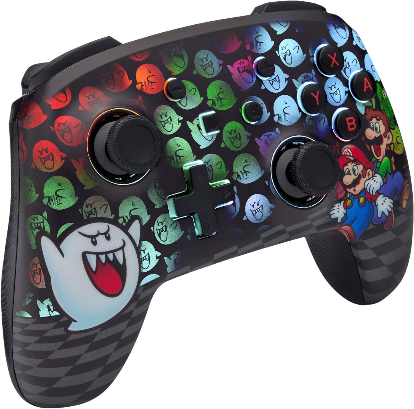 Angle. PowerA - PowerA Enhanced Wireless Controller for Nintendo Switch with Lumectra – Mario Peek-A-Boo - Mario Peek-A-Boo.