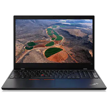 Front. Lenovo - ThinkPad L15 Gen 1 Laptop 15.6 FHD Display (Ryzen 5 PRO 4650U, 64GB, 2TB SSD, AMD Radeon, Win 11 Pro) - Black.