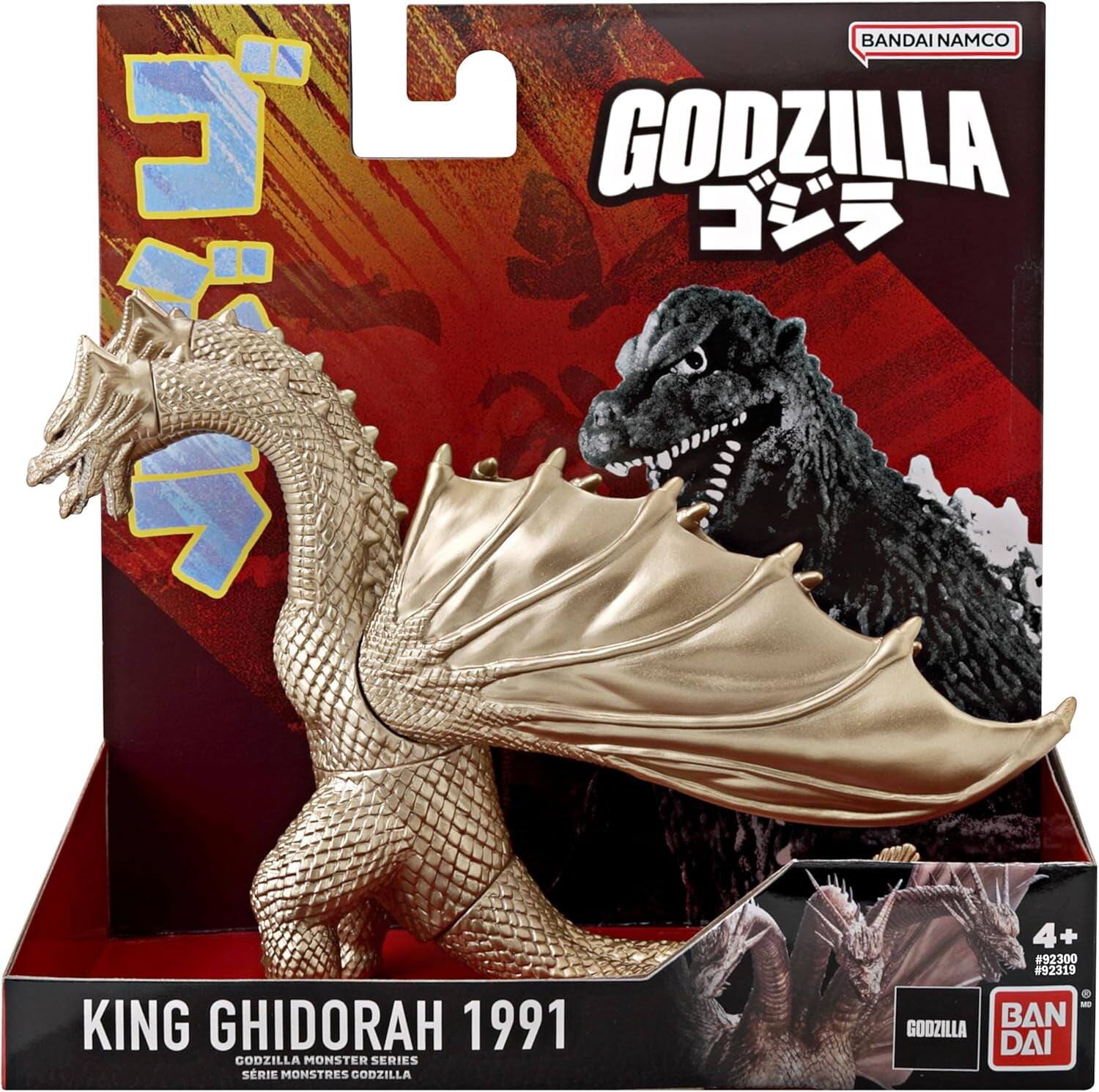 BANDAI NAMCO GODZILLA  
KING GHIDORAH 1991  
GODZILLA MONSTER SERIES  
SÉRIE MONSTRES GODZILLA  
4+  
#92300 #92319  
BAN DAI