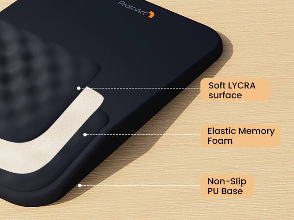 ProtoArc

- Soft LYCRA surface
- Elastic Memory Foam
- Non-Slip PU Base