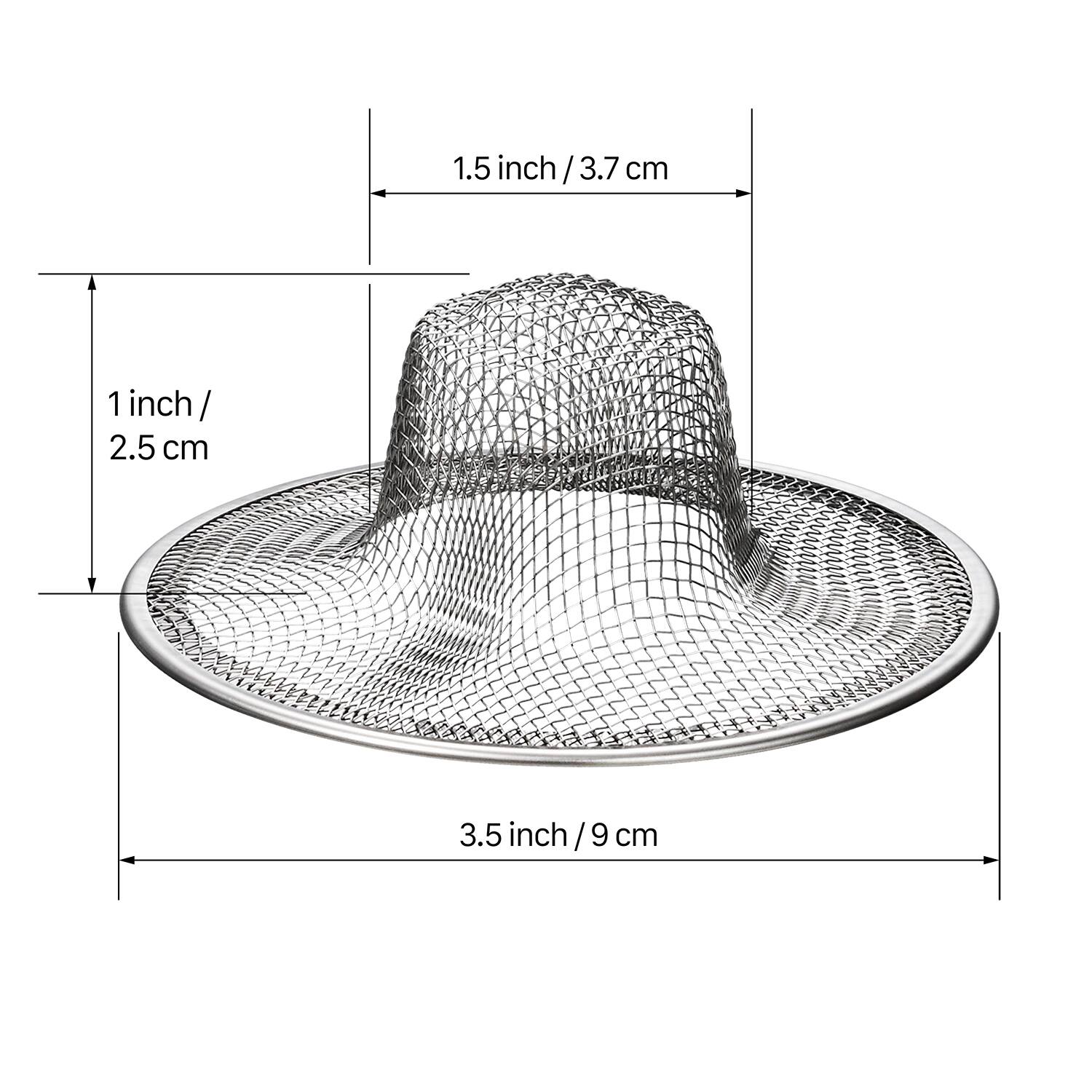 1.5 inch / 3.7 cm  
1 inch / 2.5 cm  
3.5 inch / 9 cm