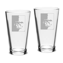 Jardine - Pittsburg State Gorillas Team Design Two-Piece 16oz. Classic Pub Glass Set - Multicolor