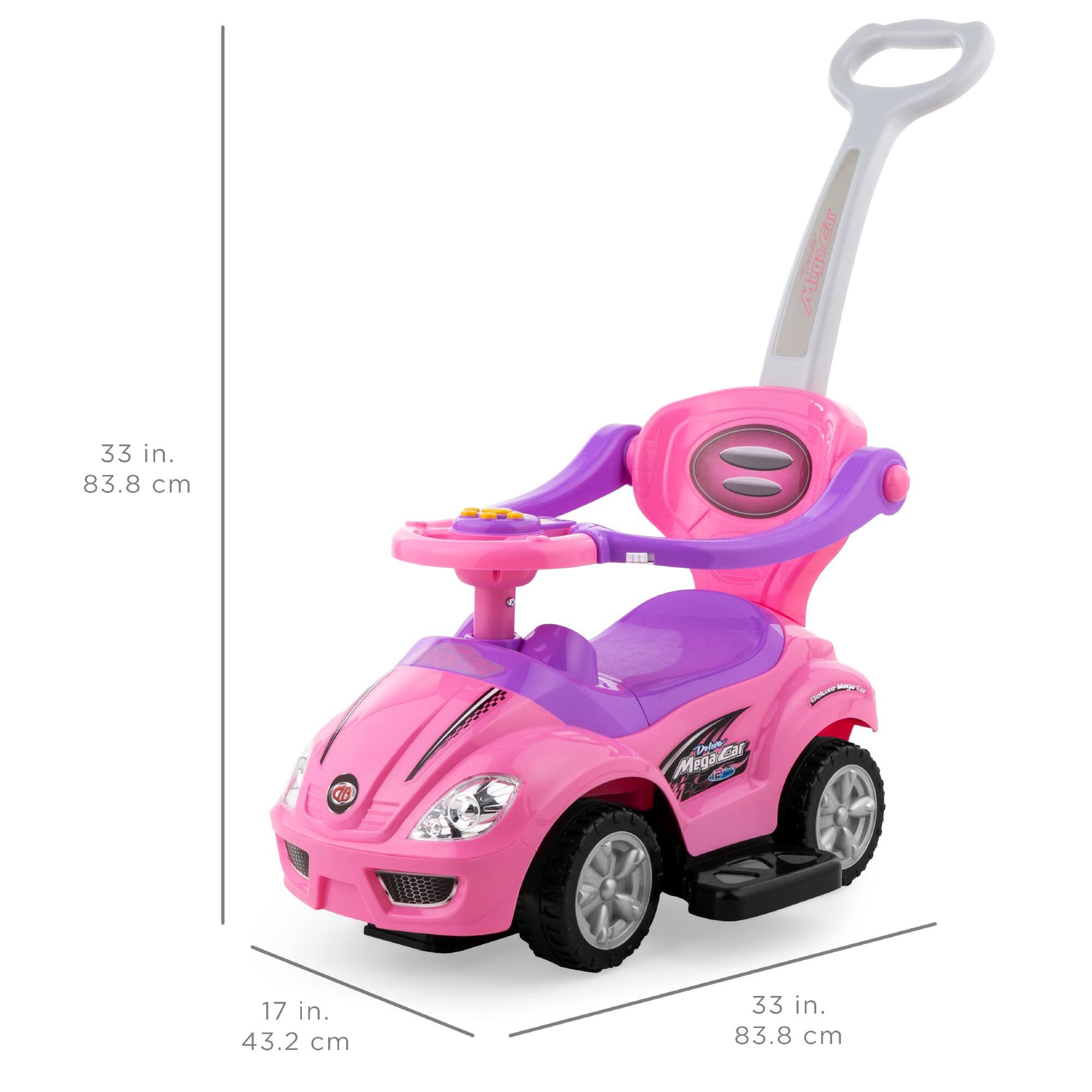 J Mau | 33 in. 83.8 cm S .. M F Thie Lar MegaCar Mega G 17 in. 43.2 cm 33 in. 83.8 cm