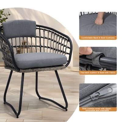 Comfortable Back & Seat Cushions

The back cushion is fixed with Velcro

Seat cushion cover with zipper, removable and washable