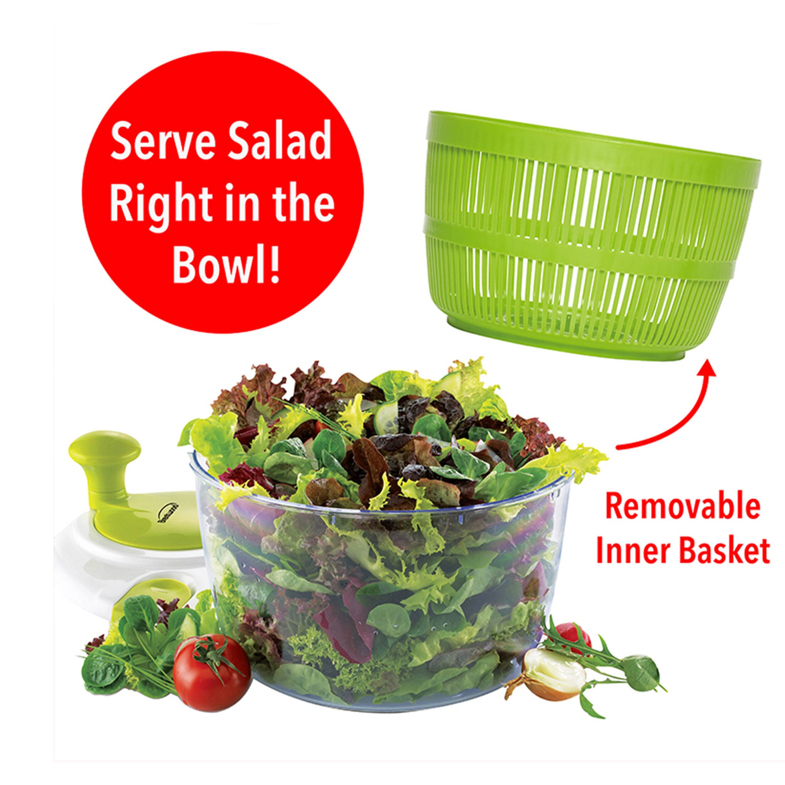 Serve Salad Right in the Bowl! Removable Inner Basket