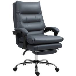 Forest'nSky - Microfibre Massage Office Chair, Heated Reclining Chair with Footrest - Dark Gray