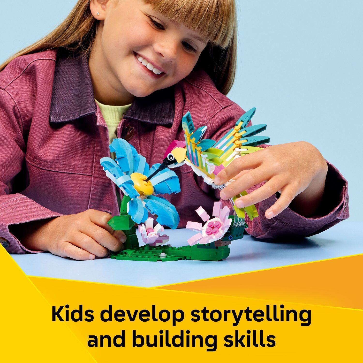 Kids develop storytelling and building skills