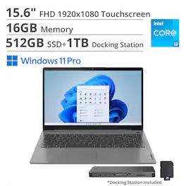 Lenovo - Ideapad 3i 15.6" FHD Touchscreen Laptop - Core i3-1115G4 with 16GB Memory - 512GB SSD - Win 11 Pro - Arctic Grey