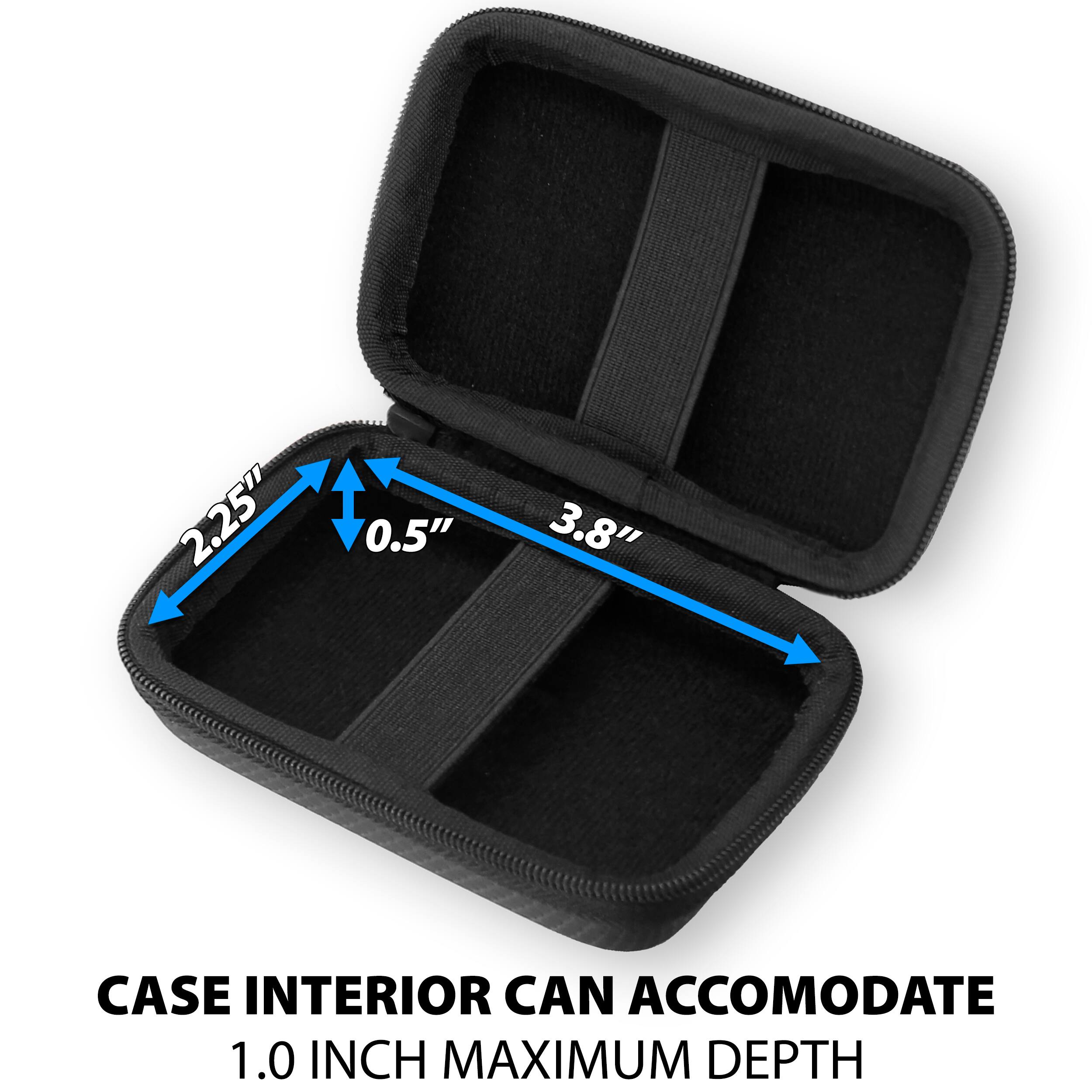 2.25" 0.5" 3.8" CASE INTERIOR CAN ACCOMMODATE 1.0 INCH MAXIMUM DEPTH