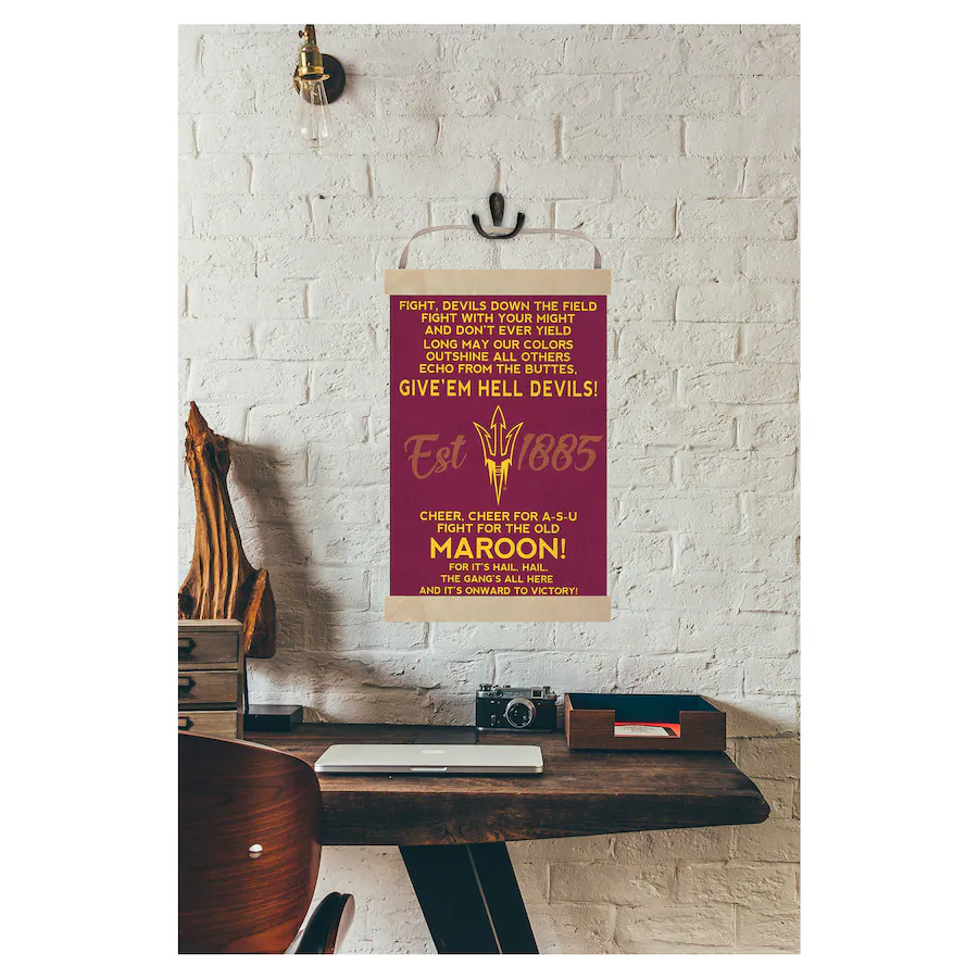 Jardine Arizona State Sun Devils Fight Song Banner Sign Maroon 4941642 ...
