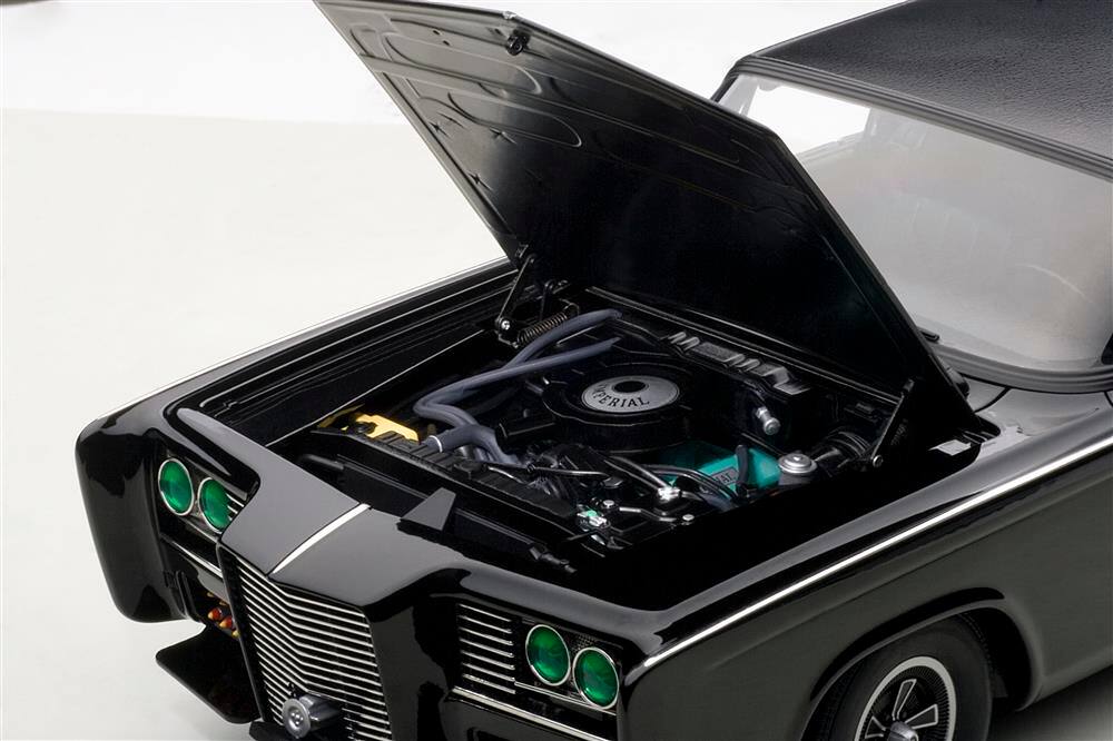 Angle. Autoart - Black Beauty "The Green Hornet" (1966-1967) TV Series 1/18 Diecast Model Car by Autoart - Black ,Green.
