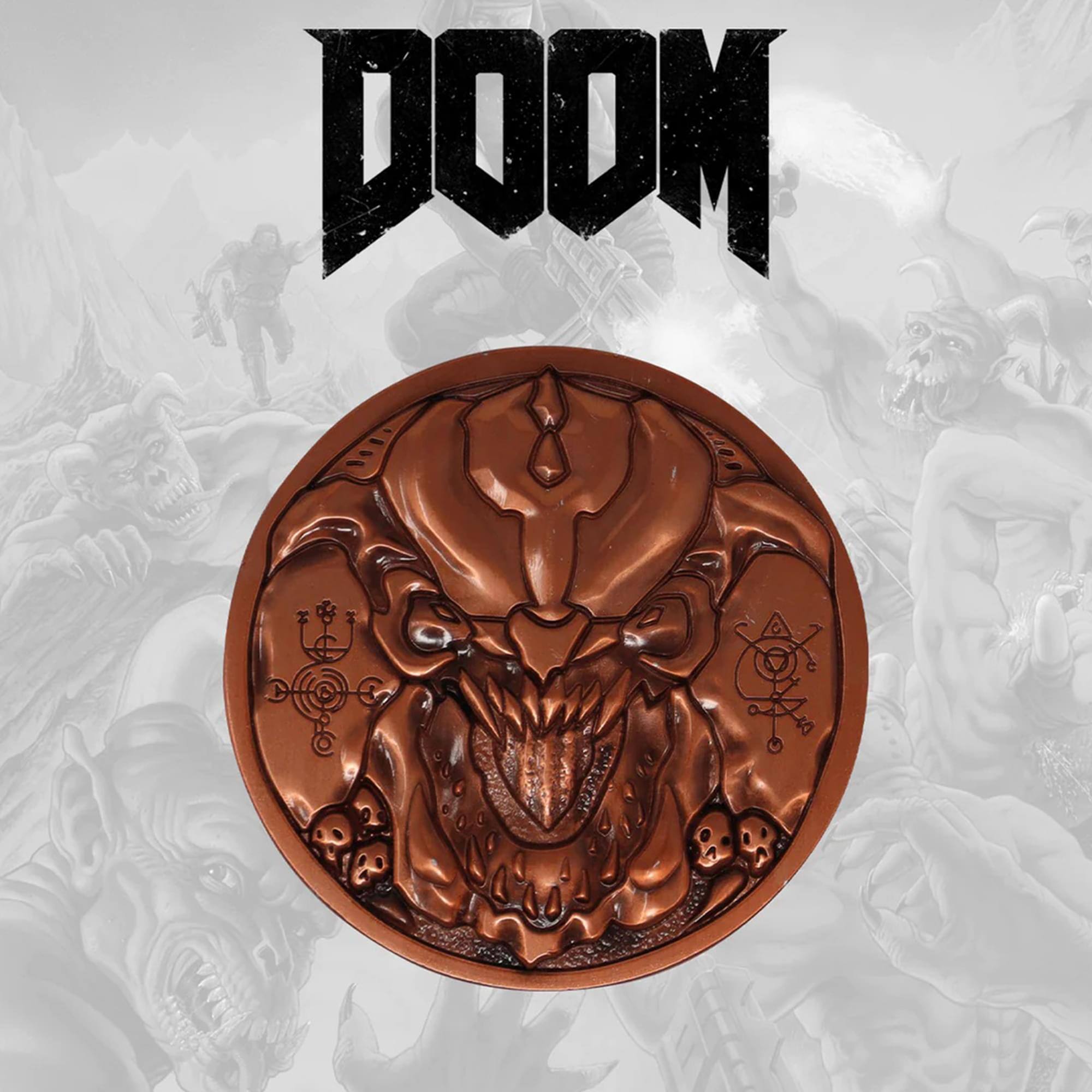 Alt View 5. Fanattik - DOOM Limited Edition Medallion | Pinky - Brown.