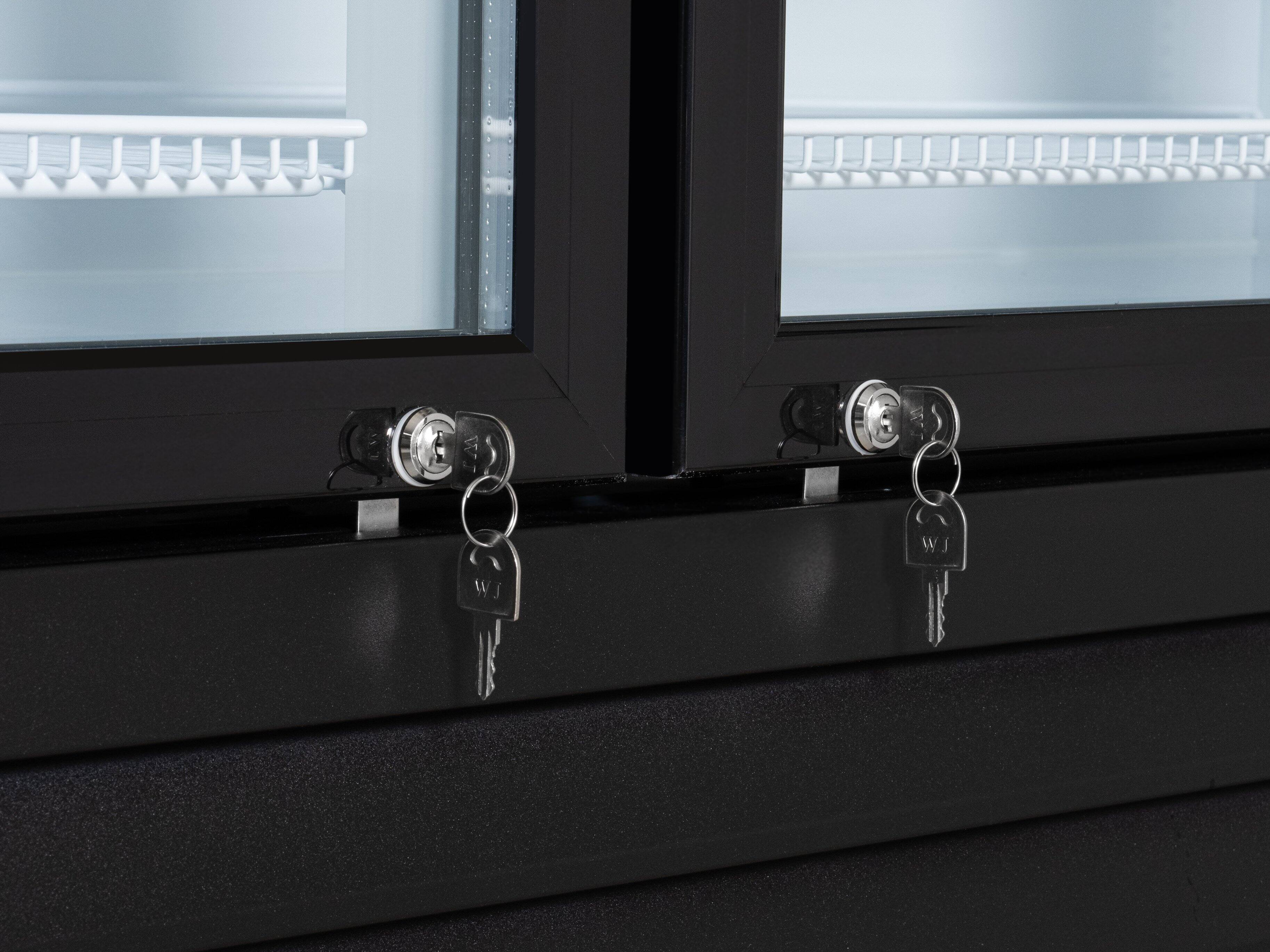 Alt View 10. Koolmore - 71 in. Three-Door Merchandiser Refrigerator - 56 Cu Ft. MDR-3GD-63C - Black.